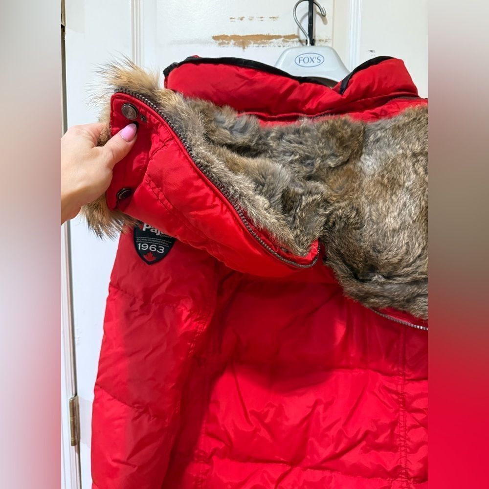 Pajar Women's Cougar Long Down Parka with removable Fur Hood, S, Used see pics - Picture 15 of 15